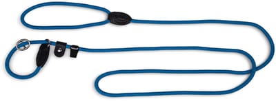 vadigran scool leash - dit is een schoollijn geen wurglijn - voor zeer kleine hondjes Small - 6 mm x 170 cm - blauw die al kunnen wandelen