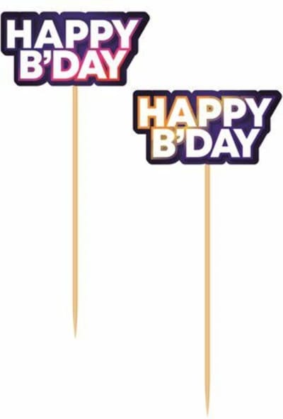 Prikkers Cijfers Happy Birthday - 8 stuks