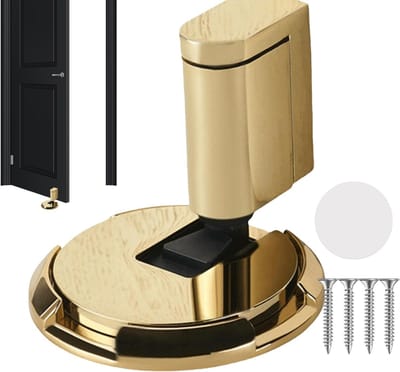 Magnetische Deurstop - Deurklem Deurhouder - Deuren Vastzetten - Push-to-Lock Mechanisme - 10-20 mm Verstelbaar - Goud
