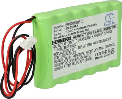 Reservebatterij - Oplaadbare Accu - Alarmsysteem Voeden - Kortsluiting Bescherming - 1500 mAh - Zwart