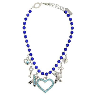 Behave - Ketting Met Hartjeshanger - Blauw - Y2K Liefdesstijl