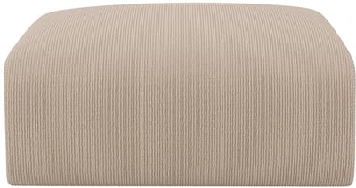 Vente-unique Poef van beige ribfluweel met fijne ribbels POGNI van Maison Céphy