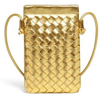 Nouveau mini sac de téléphone portable simple et élégant, sac tissé à la main, petit sac à monnaie rétro tendance, sac bandoulière messager pour femme. gold multicolore
