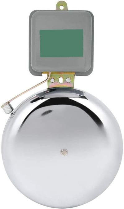 Extra Luide Elektrische Bel 150 mm, Stalen Schoolbel, Alarm en Multifunctionele Sirene voor Winkels en Fabrieken