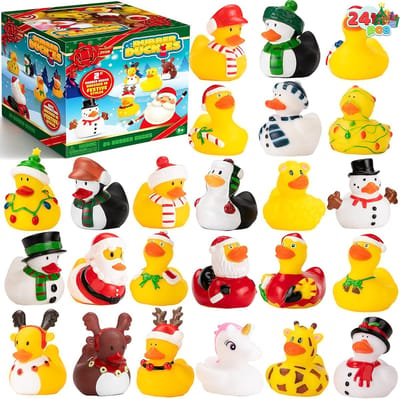 Rubberen Eendjes - Bad Eendjes - Feestdecoratie - Set van 24 - 480 g - Geel