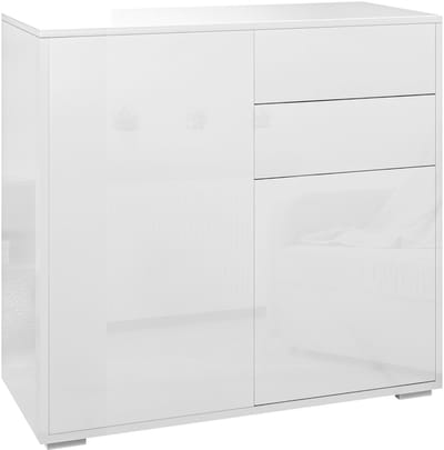 HOMCOM Dressoir - Spaanplaat - 79x36x74cm - Wit gelakt