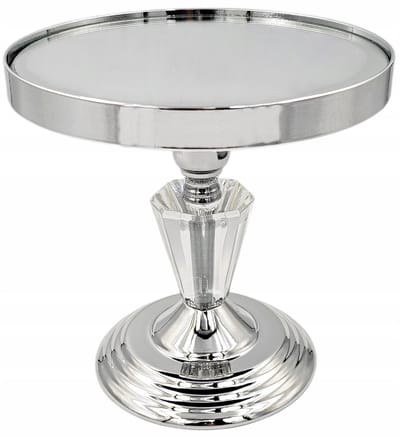 Elegant taartbord met spiegelvoet - ⌀ 20 cm