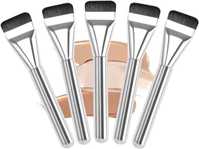 5 Pieces Ultra Thin Foundation Brush - Flat Liquid Powder Makeup Brush Set voor Vrouwen en Meisjes