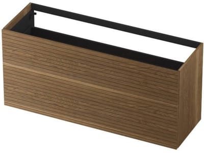 INK - Onderkast 2 Laden Push To Open Horizontaal Gefreesd Bestaande Uit: - 1400x450x650 Mm - Massief Eiken Aqua