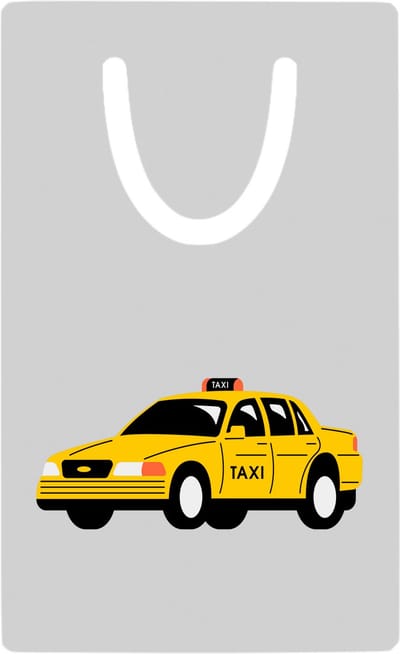 Hacebo® - Taxi metalen boekenlegger - Auto - Taxichauffeurs - personenvervoer - wagen Bladwijzer boekenleggers - 7.6 cm x 5cm