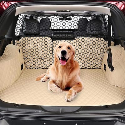 Hondenauto barrière - Kofferbaknet - Veilig reizen - Dubbellaags ontwerp - Universeel - Zwart