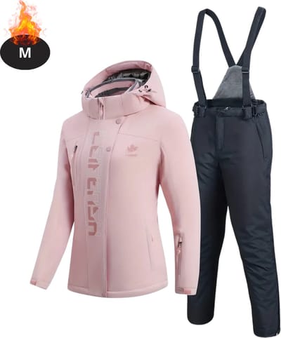 Bovista Skipak - SkiBroek - Skijas - Ski Suit - Wintersport - Dames - 2-Delig - Roze - Maat M