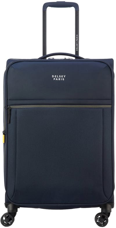 Delsey Brochant 3 Reiskoffer 67 cm – Gerecycled rPET – 60L – 2,5 kg – TSA Slot – ZIP SECURITECH® 2 – 4 Dubbele Wielen – Navy Blue