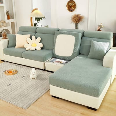 Stretchbare Sofa Cover, Universele Elastische en Antislip Hoes voor L-vormige Bank, Bescherming voor Meubilair en Kussens