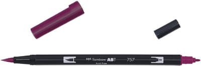 Tombow ABT Dual Brush Pen 757 port red - Incl. Goodie