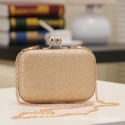 Lente Dames Tas Mini Clip Avondtas Kettingtas Hand Schouder Crossbody Tas
