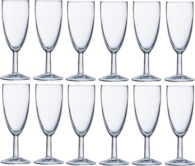 Arcoroc Champagneglazen Flutes - 24x stuks - transparant - glas - 150 ml - vaatwasserbestendig