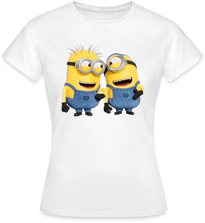Minions Phil En Stuart Grappig T-Shirt Dames
