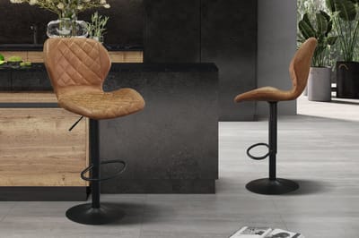 Barkruk 'Malaga' PU Cognac (2 stuks)