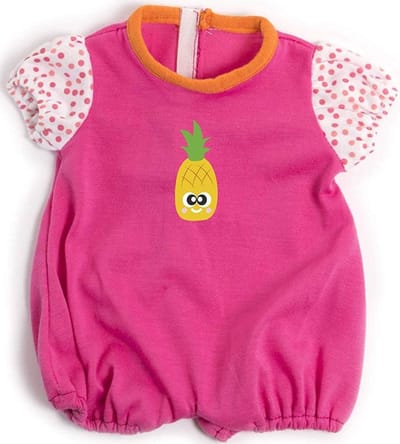 Roze Zomerpyjama voor Poppen 38-40 cm – Moeilijkheidsgraad Zelf Aankleden Oefenen