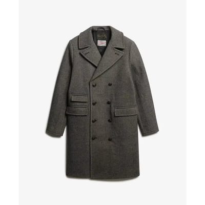 Superdry - The Merchant Store - Wollen Lange Jas - Heren - Jassen