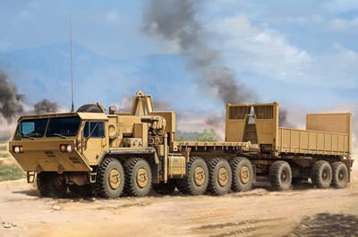 Trumpeter Modelbouwpakket Militaire voertuigen - 63564 M1074 HEMTT PLS met M1076 Trailer - Amerikaanse Militaire Vrachtwagen Plastic - 1:35 - Modelbouw