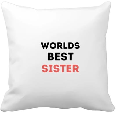 Akyol - worlds best sister Kussen hoes - Zus - de beste zus - verjaardagscadeau - verjaardag - cadeau - cadeautje voor zus - zus artikelen - kado - geschenk - gift - 40 bij 40 cm