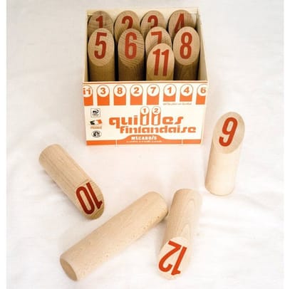 MECABOIS – MECQUILLE16 – Finse Mölkky set – 12 kegels – PEFC-hout