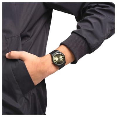Swatch Gent Serie Nieuwe Gent Kwarts Uurwerk Minimalistisch Groen Licht Unisex Horloges SO32B117 SO32B117 black