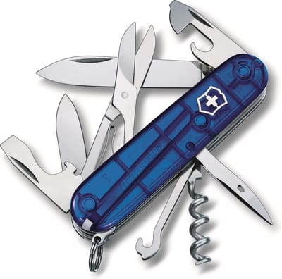 Victorinox Swiss Army Climber Multitool 14 Functies Transparant Blauw