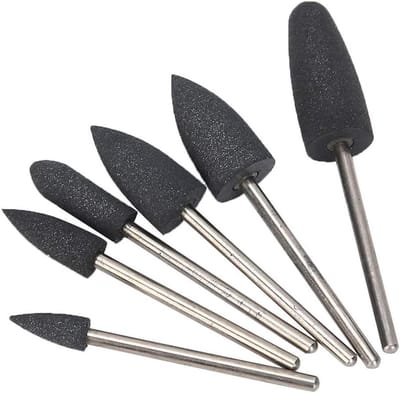 Nagel Polijst Bits - Nagelvijl Set - Nagelverzorging Thuis - Hoge Slijtvastheid - Set 03 - Zilver
