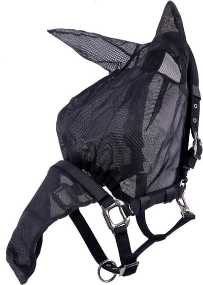 Qhp Halster Vliegenmasker Qhp Combi Met Oren Zwart