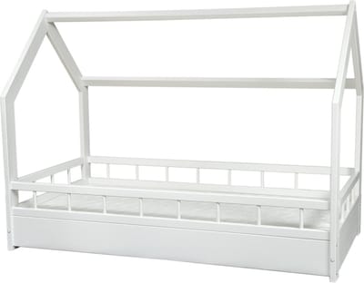 Bedhuisje - 80x160 cm - met ECO matras - met barriere