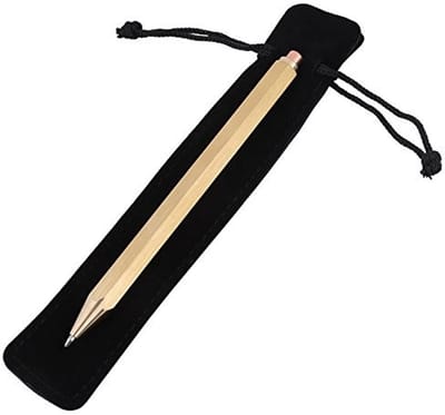 Dailygoods- Signature Pen Massief Messing - Hoogwaardige Penhouder - Duurzaam - G2-navullingen - Aangenaam Schrijven - Slitmotstand - Vulpen