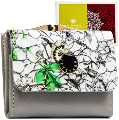 Peterson - Serie - Dames Portemonnee - Groen - Natuurlijke Leder