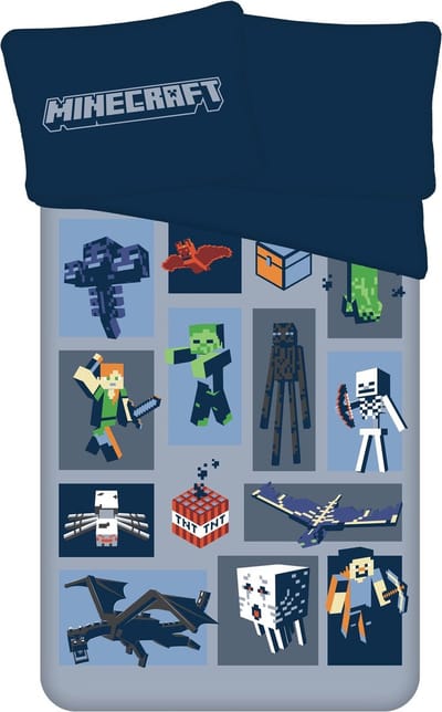 Minecraft Dekbedovertrek Emblematic- 140 x 200 cm - Polyester