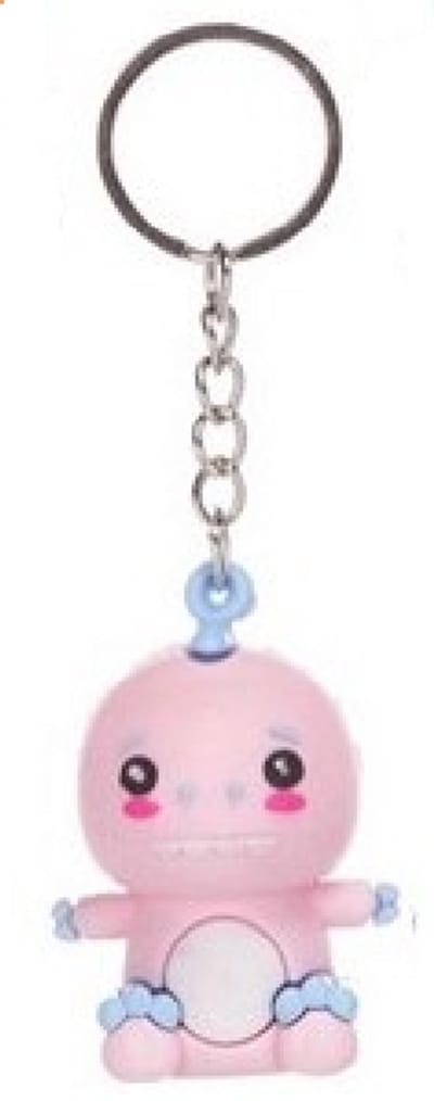 Kawaii Kuties 3D Keychain – Roze Dino Kaida – Cute Dinosaur Aesthetic Keychain 6 cm – Meisje Cadeau