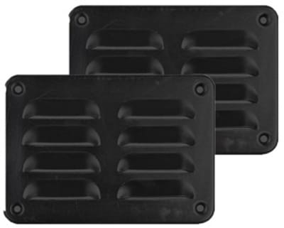 Ventilatierooster 130x90 mm Zwart - set van 2st