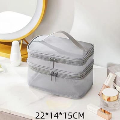 Reis Mesh Wash Opbergtas Make-up Organizer Cosmetica Make-up Huidverzorging Doos Plastic Container Handtas Voor Vrouwen Mannen Badkamer