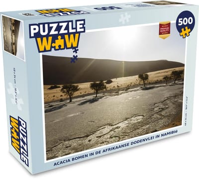 Puzzel Acacia bomen in de Afrikaanse Dodenvlei in Namibië - Legpuzzel - Puzzel 500 stukjes