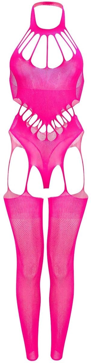 Dailygoods- Babydoll Sexy Outfit - Mesh Lingerie - Mouwloos - Jumpsuit - Neon Roze - Comfortabel Design