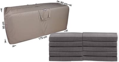 Raffles Covers Tuinkussenhoes / Kussentas - 175 x 80 H: 80 cm - RSB1758080 - Waterafstotend - Ademend - UV-bestendig - Opberghoes tuinkussens