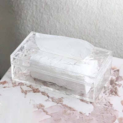 Creatieve Kunst Transparante Watergolf Tissuebox Woonkamer Licht Luxe Rechthoekige Tissuebox Modelkamer Hotel Decoraties