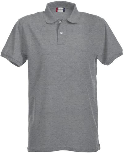Clique Stretch Premium Polo 028240 - Grijs-melange - 4XL