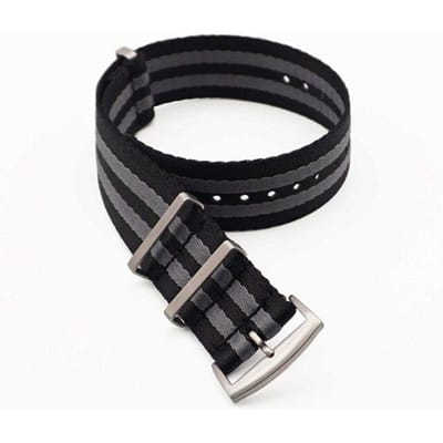 Bracelet de montre réplique Omega Seamaster 20 mm de haute qualité 22 mm, bracelet de montre rayé Nato pour bracelet de montre en nylon de sport de l'armée 22mm black