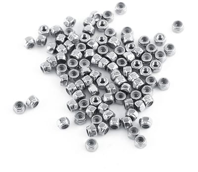 Zelfsluitende Moeren M2-M12 van RVS SS304 met Nylon Inzet - 100 Stuks Hex Moeren voor Bevestiging