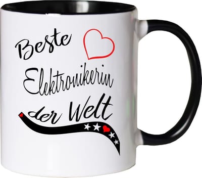Koffiemok Beroep - Werk Mok - Ochtendkoffie Genieten - Dubbelzijdig Bedrukt - 330 ml Inhoud - Wit