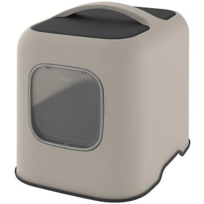 ROTHO - Maison toilette pour chat 51 x 39 x 40 cm - Bac a litiere - Cappuccino