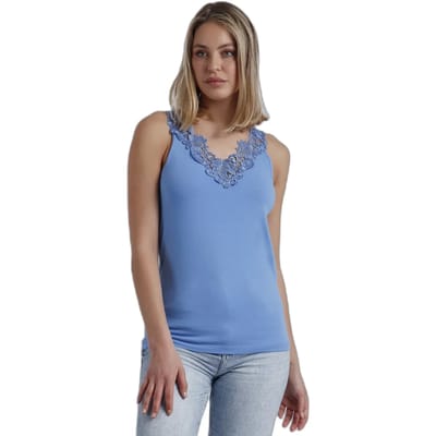 T-shirt met guipure hals vrouw Admas