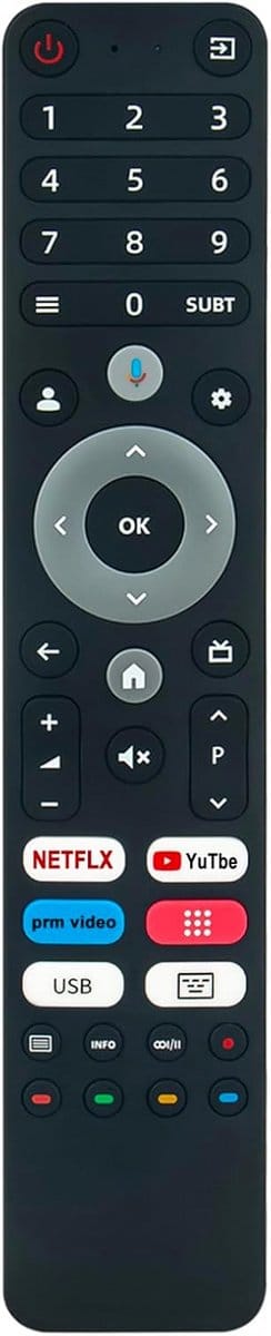 Afstandsbediening Vervanging - Universele Controller - TV Bediening - Geen Installatie Nodig - 17 x 5 x 1 cm - Zwart